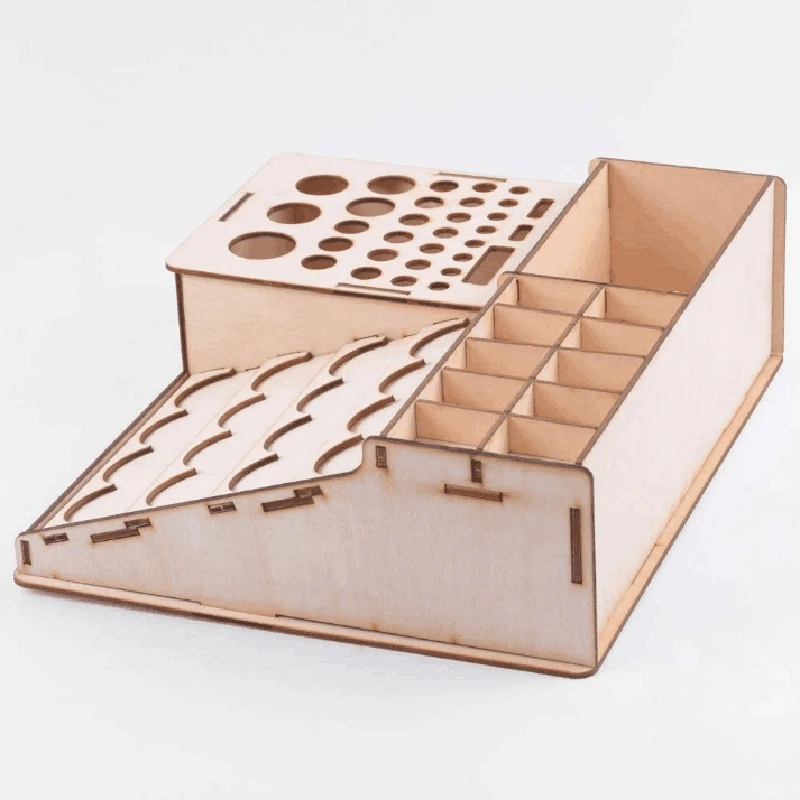 

Wooden Paints Bottles Rack Modular Stand Storage Rack DIY Art Painting Tools