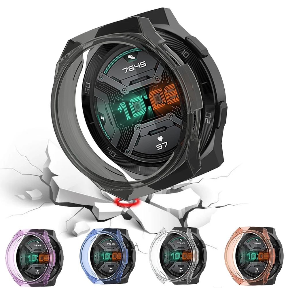 

For Huawei watch GT 2e TPU Case 46mm Silicone Shockproof Protective Cover gt2e 46mm Smart Watch Soft TPU Protector Shell Frame