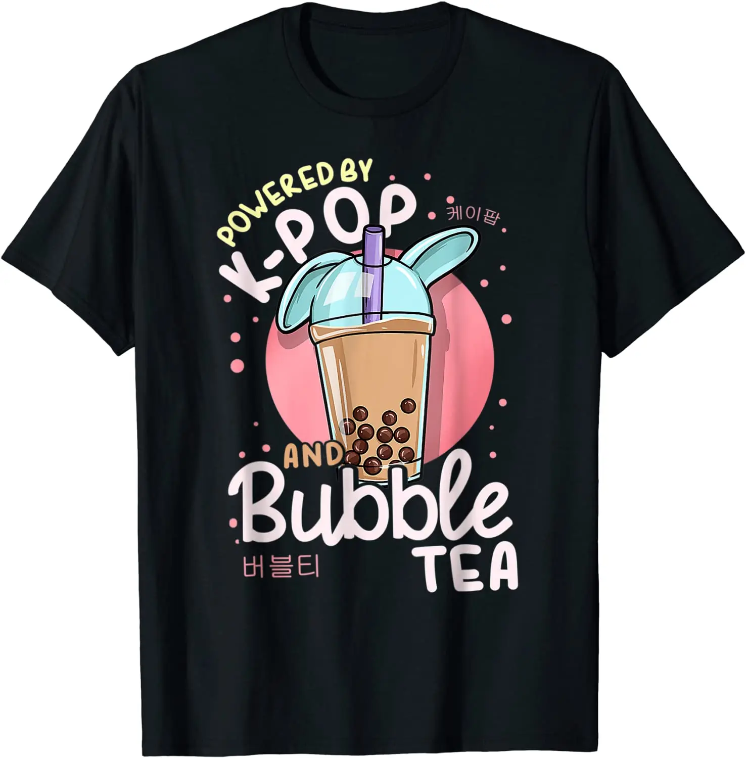 

K-POP & Bubble Tea Модный Аниме Комикс Kawaii Japan Футболка "Манга"