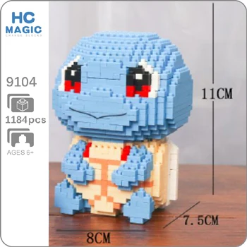 Sit Squirtle Карманный Монстр Пикачу Venusaur Blastoise мини строительство алмаз маленькие блоки игрушка Charizard Gyarados Snorlax Jigglypuff без коробки - Цвет: Sit Squirtle