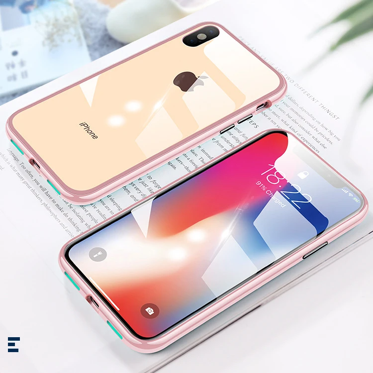 Pink Магнитный адсорбционный чехол ярких цветов 360 на для iPhone 11 Pro MAX чехол из закаленного стекла для iPhone XS MAX XR X 7 8 Plus чехол на для айфон 11 Pro Max X XR XS MAX 7 8 плюс - Цвет: Pink