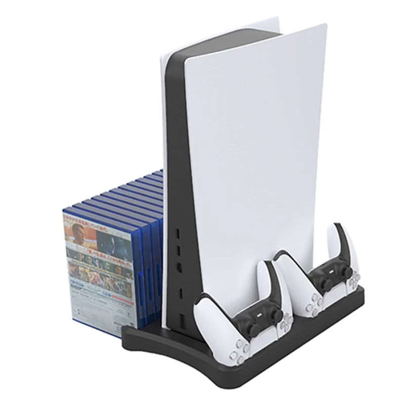 

Host Cooling Fan Handle Seat Charging Disc Storage Rack Bracket For PS5 DE/UHD
