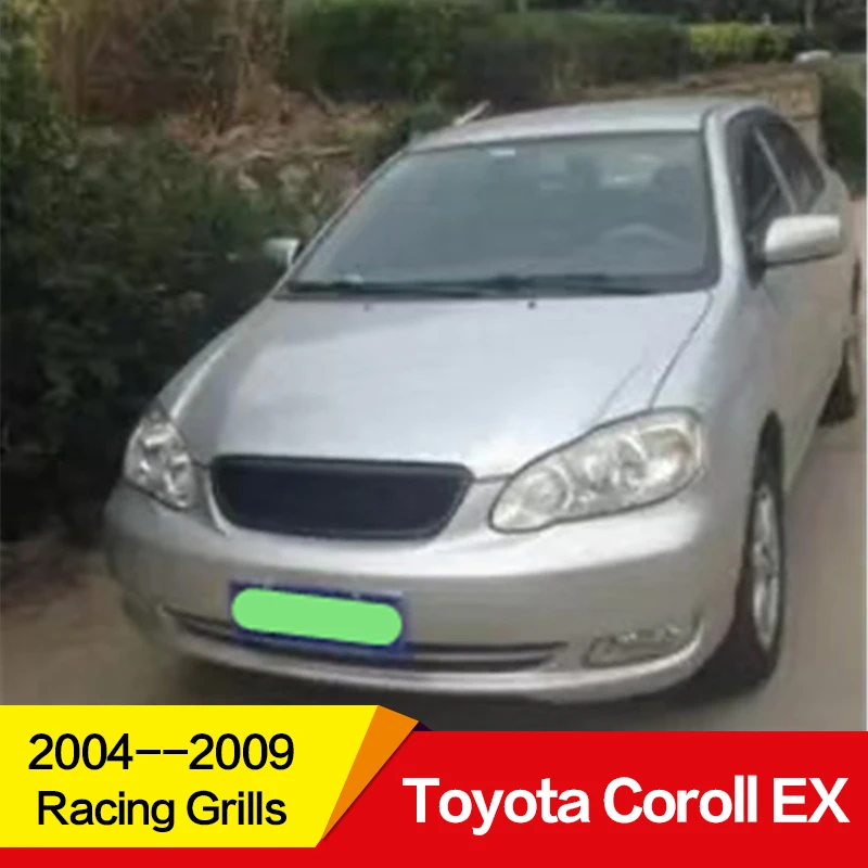 Использование для Toyota Corolla EX racing grills 2004-09 год Глянцевая углеродная волоконная арматура Передняя Центральная гоночная решетка крышка аксессуары