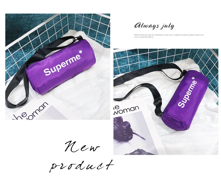 2019 Новое модное корейское платье оксфордская цилиндрическая сумка с буквами