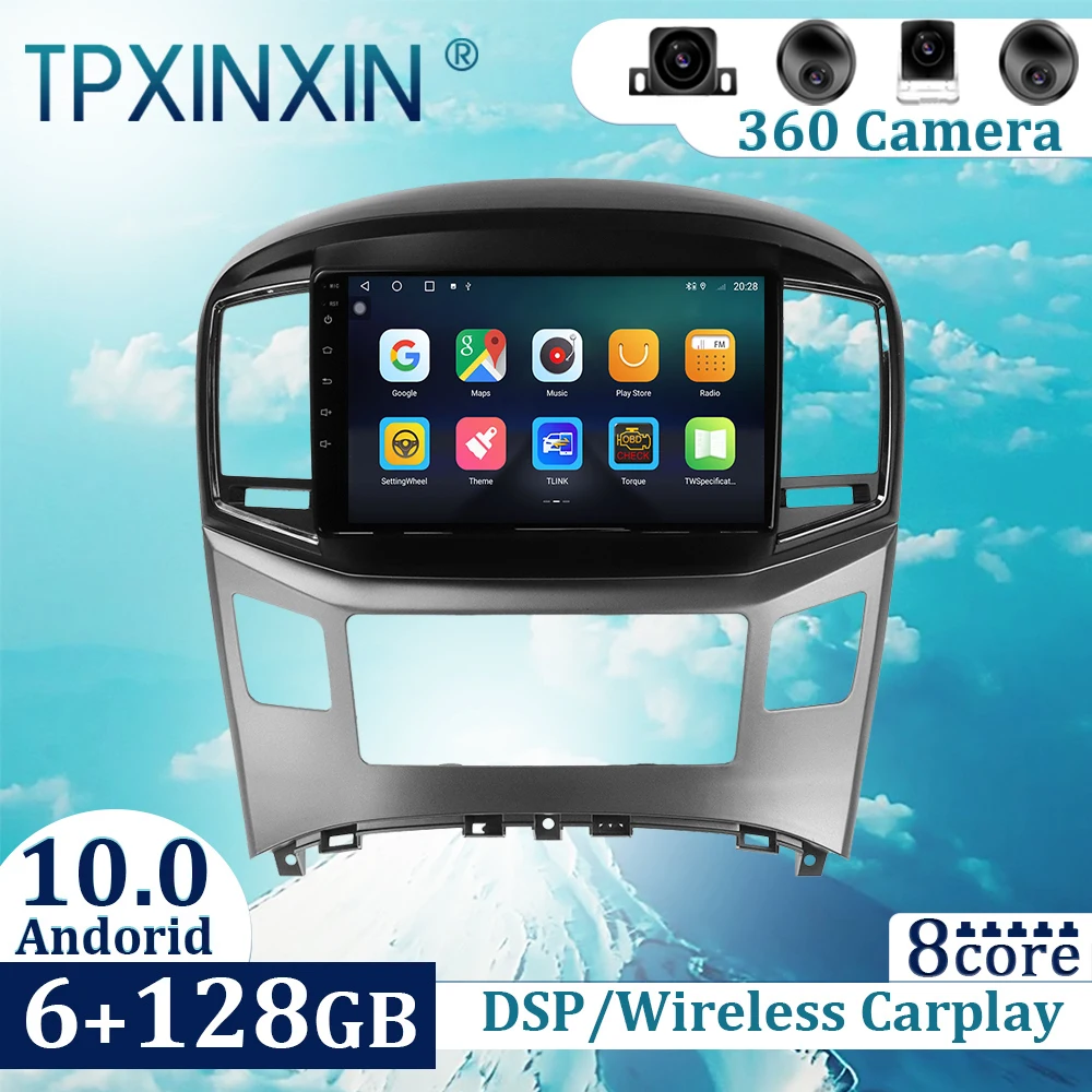 

6+128GB For Hyundai H1 2016-2019 Android 10 Carplay Radio Player Car GPS Navigation Head Unit Car Radio with Screen