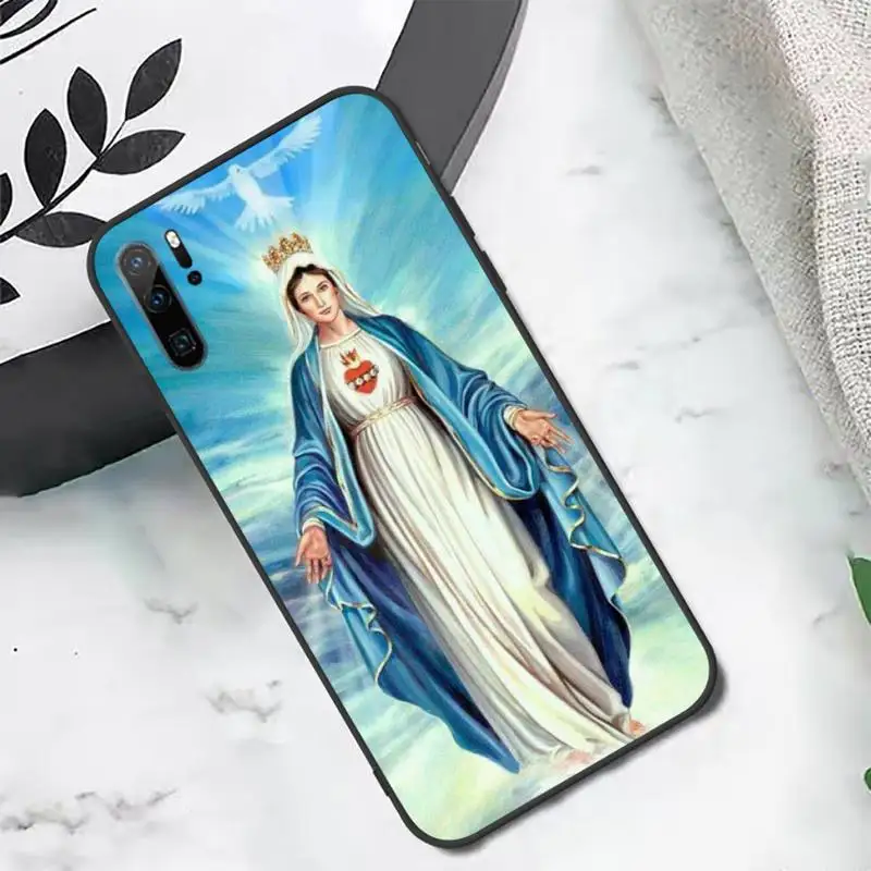 

Retro art Bless Virgin Mary painting Phone Case For Huawei honor Mate P 10 20 30 40 i 9 8 pro x Lite smart 2019 nova 5t
