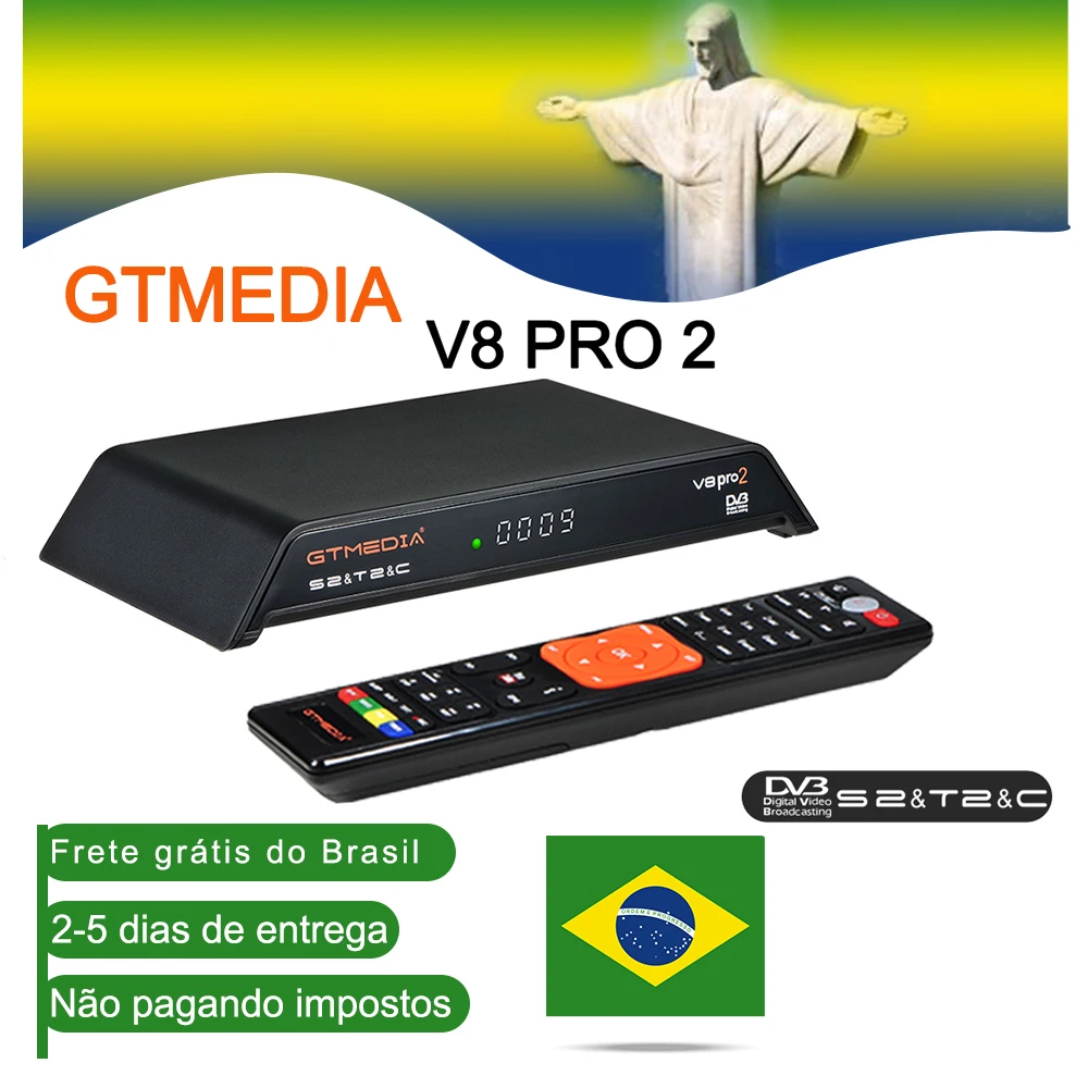GTmedia V8 Pro2 декодер DVB S2/T2Cable S2X Встроенный Wi Fi H.265 Поддержка интерактивное