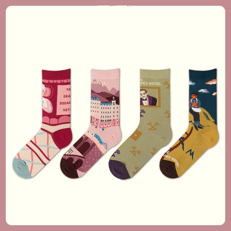 

Female, 2020 new cotton socks socks socks in Budapest series cartoon socks socks character