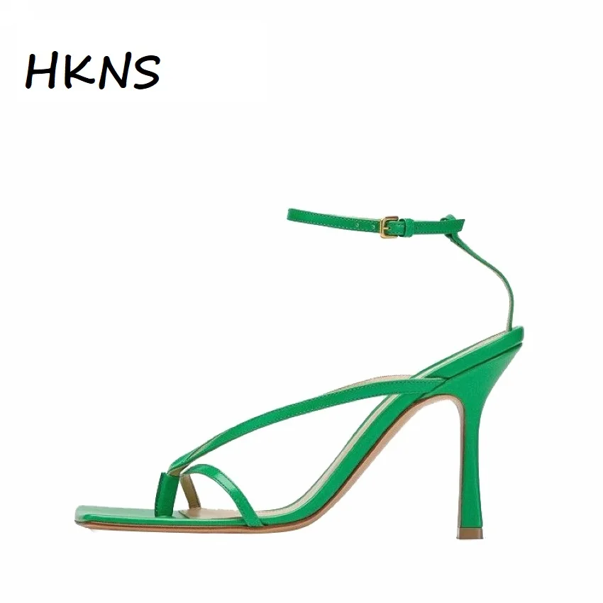 Женские босоножки с ремешком на щиколотке летние модные брендовые сандалии