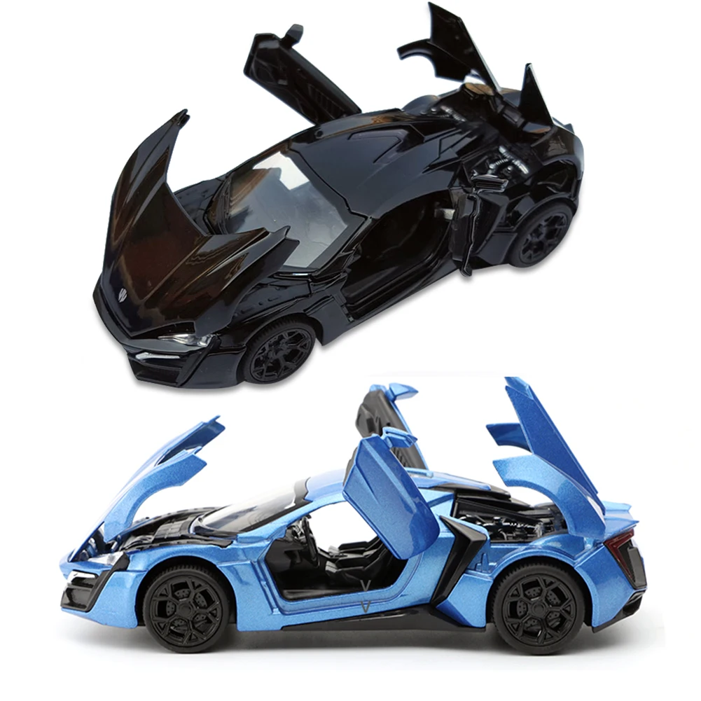1:32 Lykan Hypersport литые модели автомобилей из сплава звук и свет оттягивающая машина
