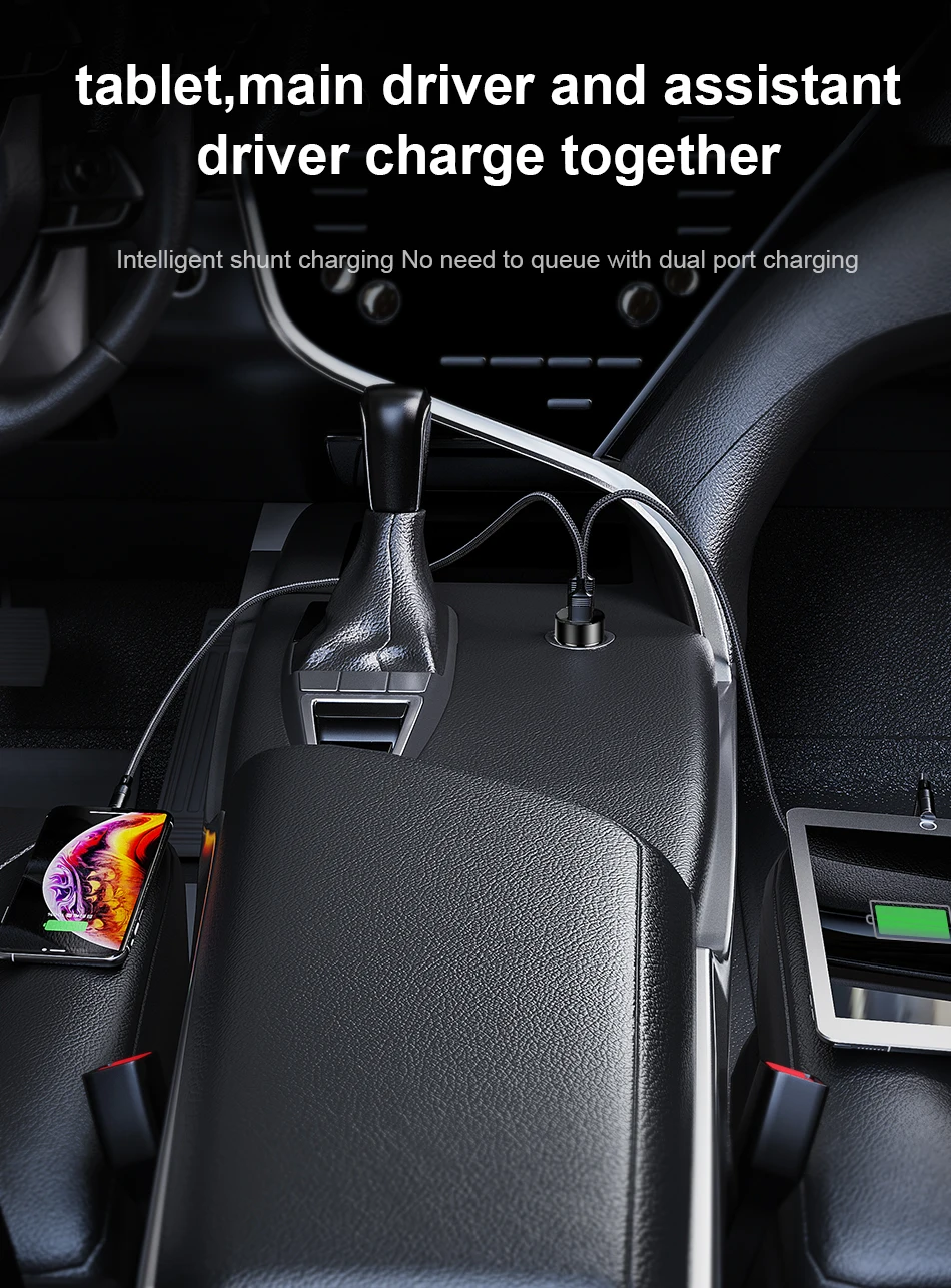 3.1A светодиодный дисплей двойной USB Автомобильное зарядное устройство Универсальный мобильный телефон автомобильное зарядное устройство для samsung S10 S8 Plus iPhone 11 Pro 6 7 8 Plus планшет