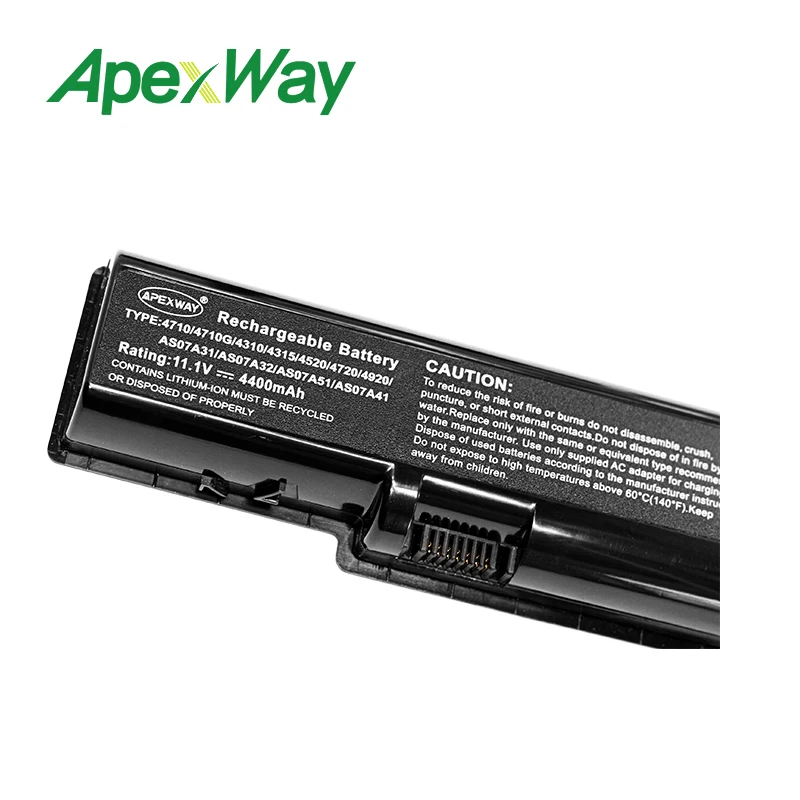 Аккумулятор Apexway для Acer Aspire 4720G 4720Z 4720ZG 4730 4730Z 4730ZG 4736 4736G 4736Z 4736ZG AS07A51 BT.00606.002