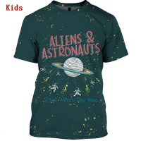 aliens and astronauts outerspace 3d printed hoodies kids pullover sweatshirt tracksuit jacket t shirts boy girl cosplay apparel