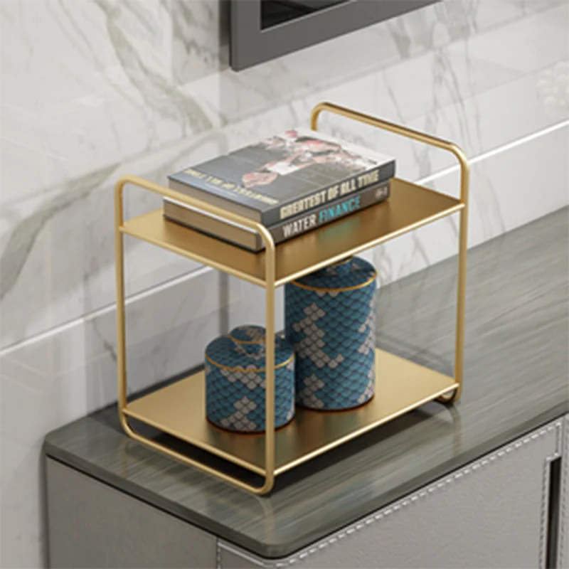 Storage Rack Desktop Shelf INS Simple Nordic Style Modern Metal Material Small-Bookcase For Students