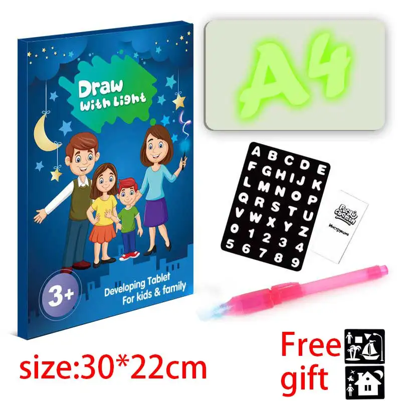 Планшет для рисования доска с светильник краски ing Игрушки мальчиков детское