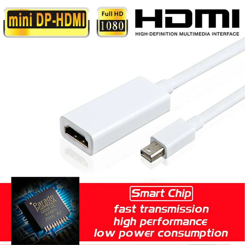 Мини порт дисплея к кабелю 4k 1080P проектор для ТВ DP 1 4 конвертер порта Mac Mini Apple Macbook