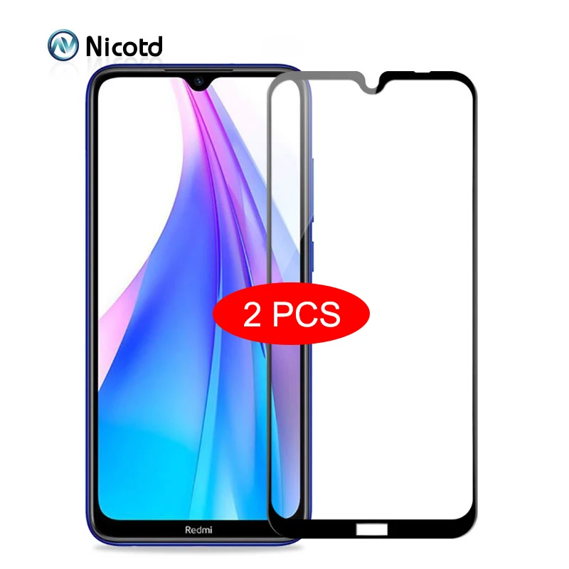 2 шт. Защитная стеклянная пленка для Xiaomi Redmi Note 8T 8 7 6 5 Pro закаленное стекло 8A 7A 6A Plus