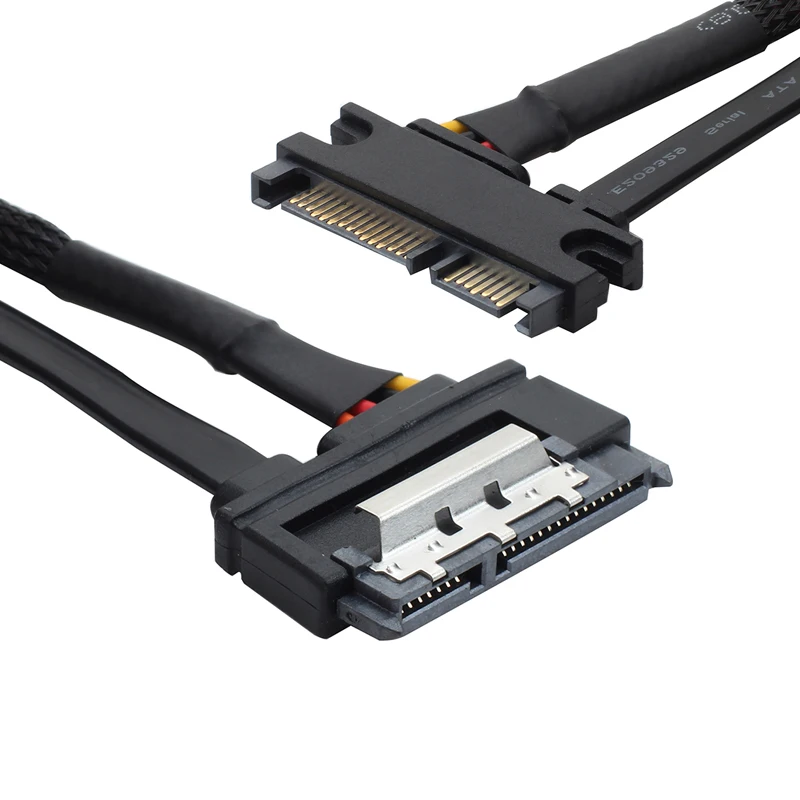 Кабель удлинитель SATA3.0 со штекером на гнездо 7 + 15P|Компьютерные кабели и разъемы| |