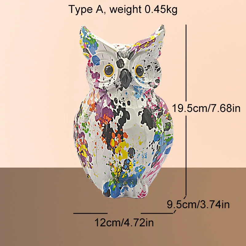 Украшения Совы Европейские и американские креативные переливы воды яркие анималистические смолы ремесла декор для дома рождественские украшения.