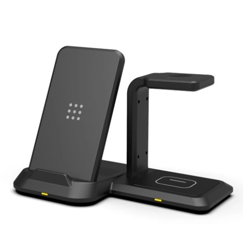 

NEW-3 in 1 Qi Wireless Charger for Samsung Note 20 10 S10 Wireless Charger Stand for Galaxy Watch Active/Galaxy Buds