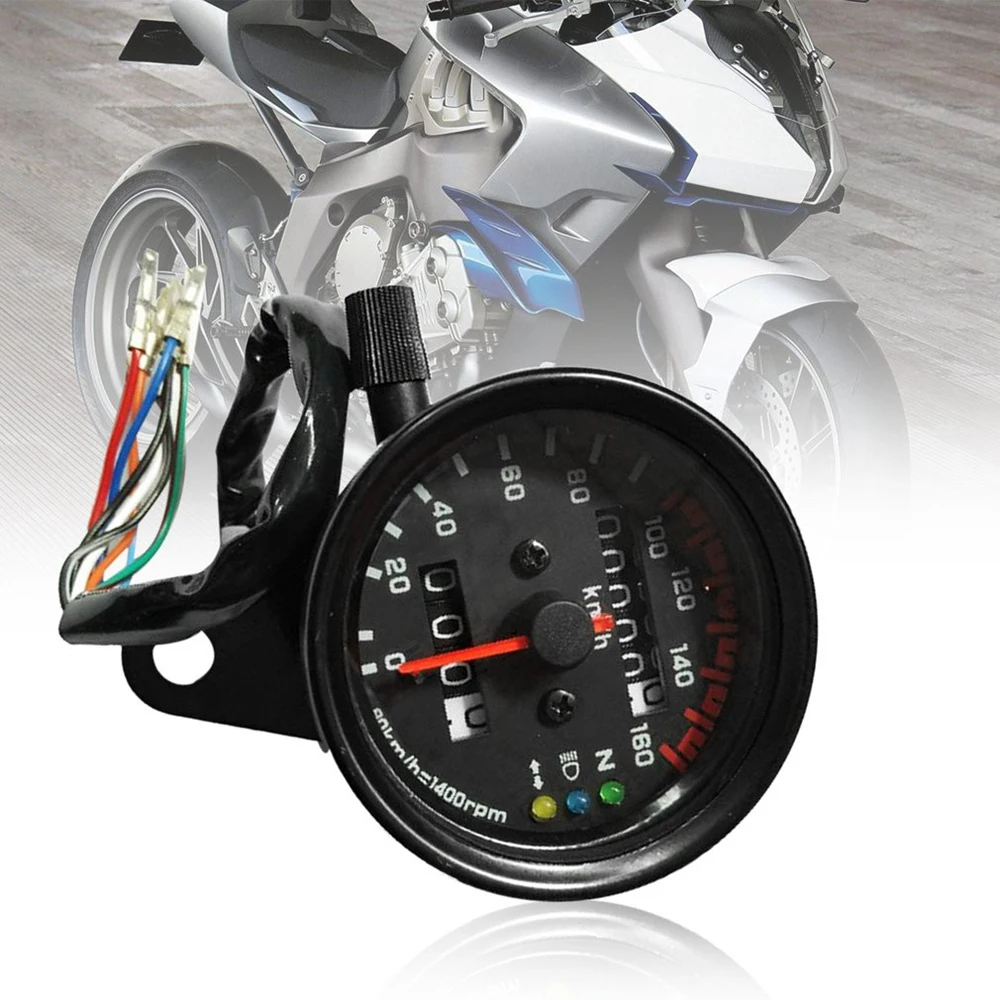 

Universal Motorcycle Speedometer Gauge Digital Odometer With LED Indicator Odometer