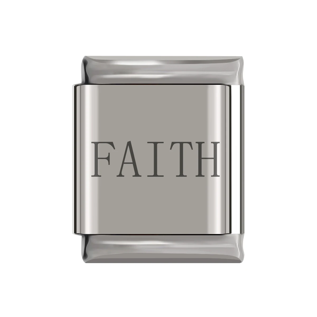 FAITH Hapiship,, Маргаритка, любовь, Вера, надежда мечта, счастье, буква, шарм, подходит для 13 мм, браслет, нержавеющая сталь, изготовление ювелирных изделий, DJ038 - Окраска металла: FAITH