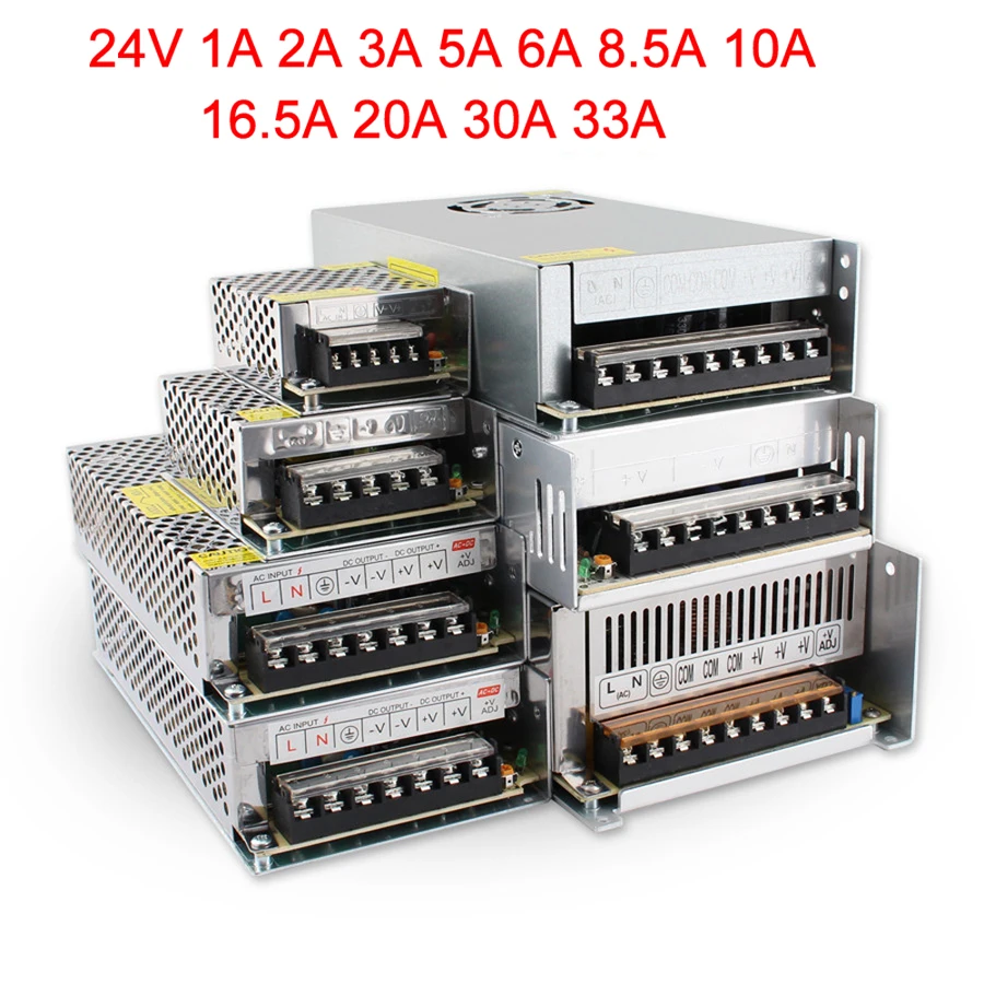 Универсальный источник питания трансформатор для светодиодов 24 В 220 1 А 2 3 5 6 а 10 20