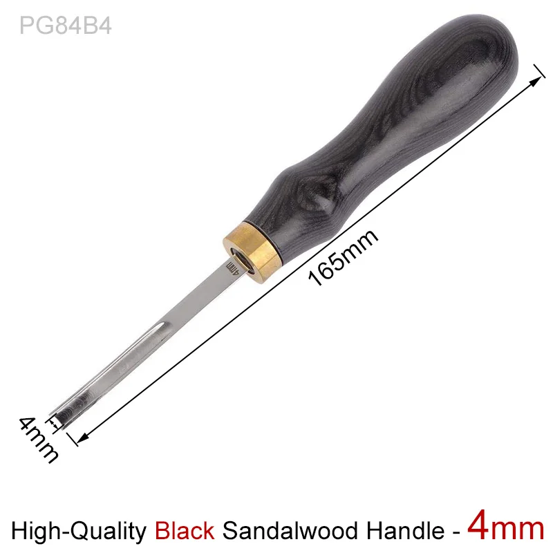Black Sandalwood 4mm Кожа ремесло кромки истончение инструмент, Diy обрезки машина для изогнутого угла круглый Edger лезвие лопаты кожевенное ремесло широкий 10 мм - Цвет: Black Sandalwood 4mm