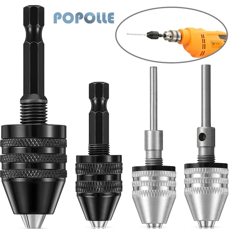 

POPOLLE 0.6-8.0mm Hexagon Shank Drill Tool Chuck Screwdriver Impact Type Extended Torque Drill Adapter 1/4" Quick Change Adapter