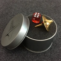mini great zinc alloy silver spinning top from inception totem movie children toys with retail metal box christmas gift