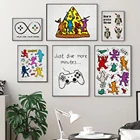 Игровой геймерский настенный рандомный картина, кнопки Playstation, всего пять минут, игровой коврик, контроллер, декор для комнаты мальчиков