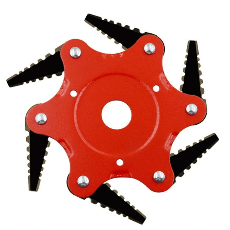 

Universal 6-Tooth Garden Lawn Mower Head Durable Metal Blade Lawn Mower Accessories Lawn Mower Blades Random Colors