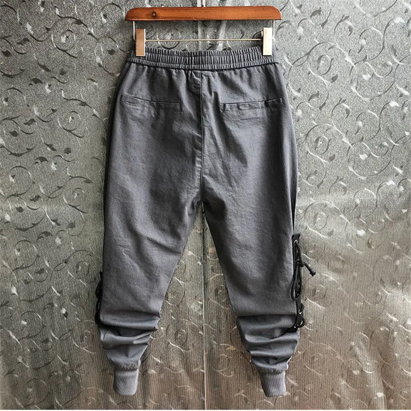 Джоггеры Idopy мужские в стиле панк модные брюки-карго с манжетами на щиколотке