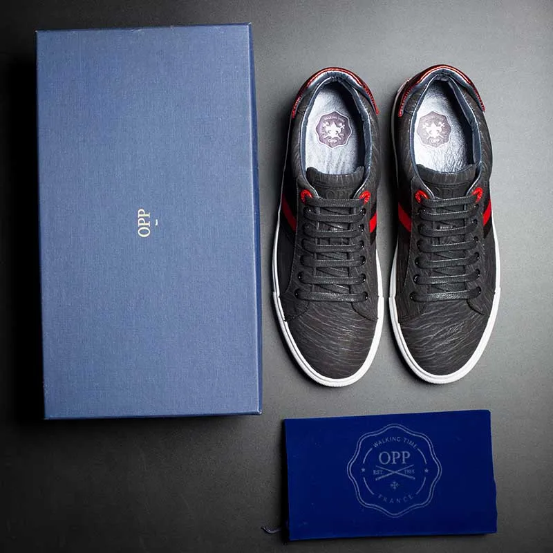 Ботинки OPP мужские с металлическими заклепками модные кожаные туфли в стиле