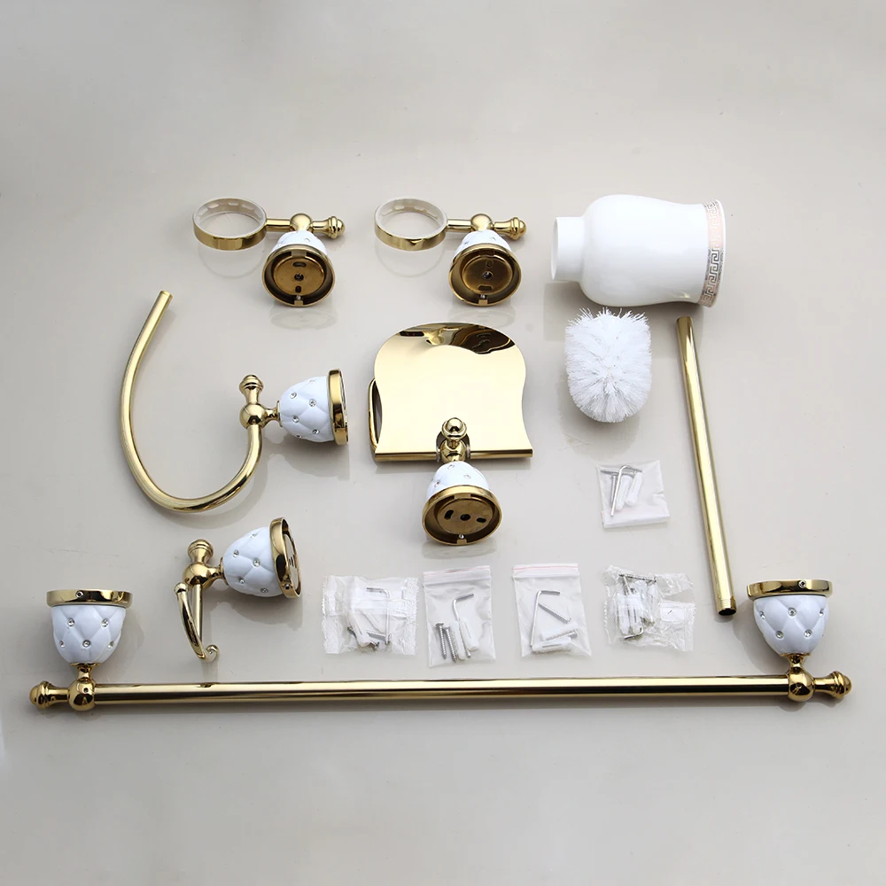 Позолоченная полка для ванной комнаты держатель бумаги крючок одежды вешалка