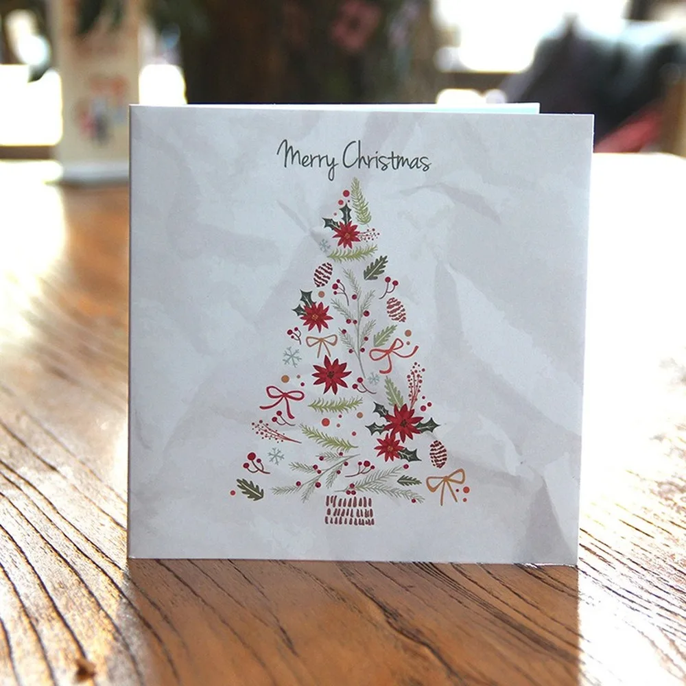 3D Рождественские стереоскопические поздравительные открытки цветная печать