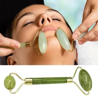 double heads jade stone facial massage roller face lift body skin relaxation beauty slimming tools for face skin care