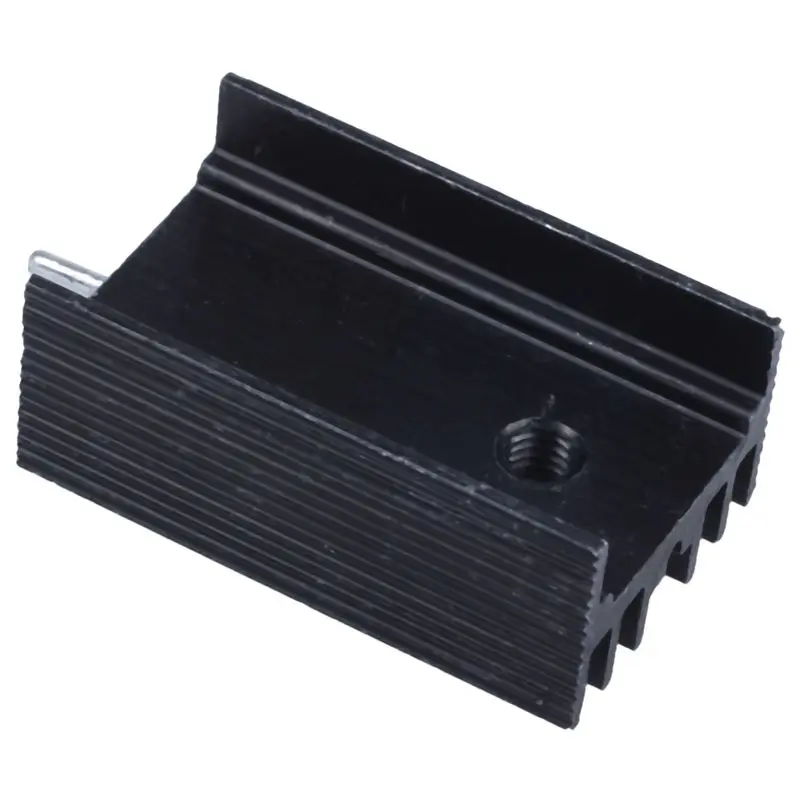 

10 x 25x15x10mm black aluminum radiator cooler for TO-220 transistor