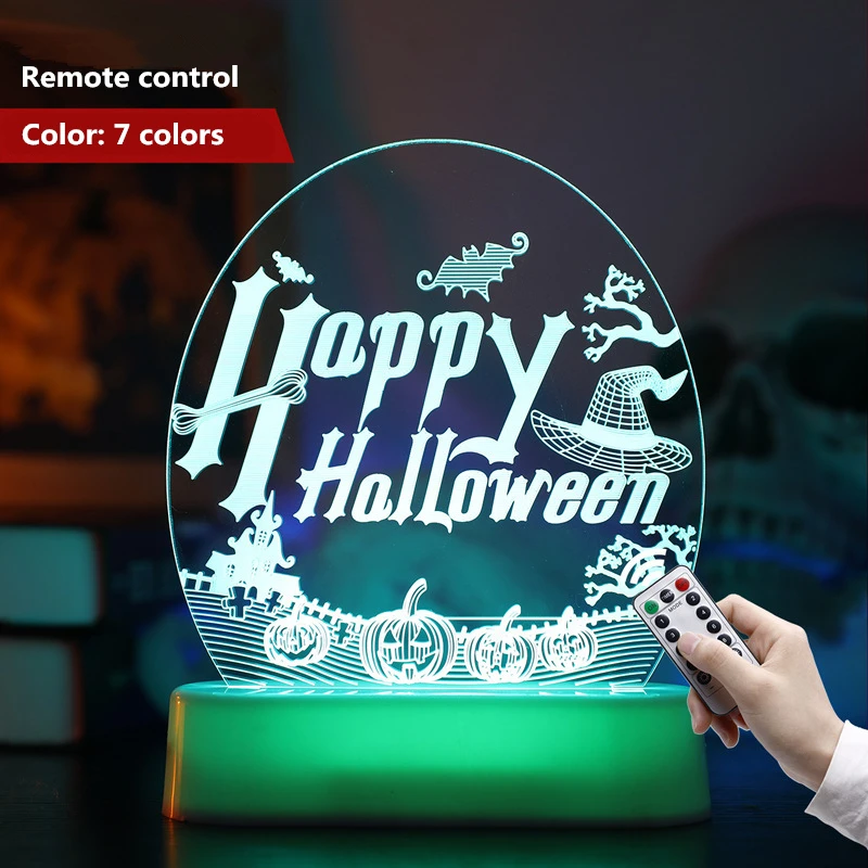 

Halloween Led Night Lights Ornament Halloween Holiday Lights Night Light Home Room Decor Props Happy Halloween Festival Gifts