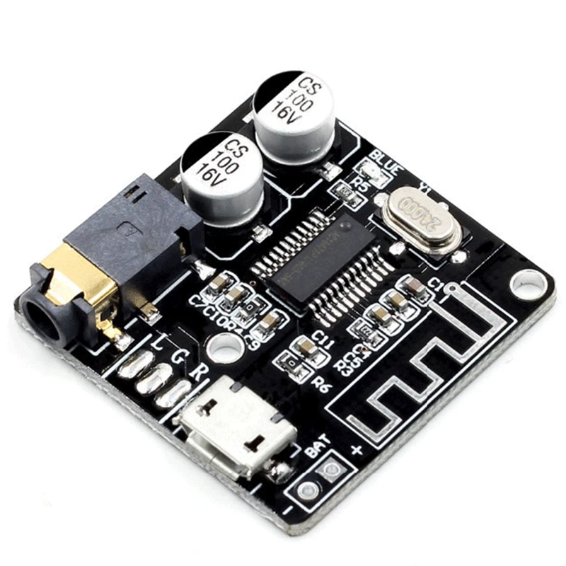 

Bluetooth Audio Receiver Board Bluetooth 5.0 MP3 Lossless Decoder Board Wireless Stereo Music Module 3.7-5V XY-BT-Mini