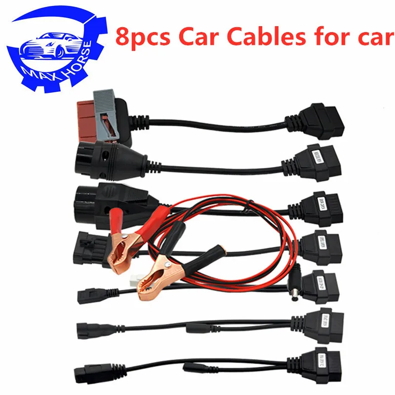 Набор автомобильных кабелей 8 шт. для VD ds150e CDP multidiag pro + mvdiag wow snooper vdijk autocoms