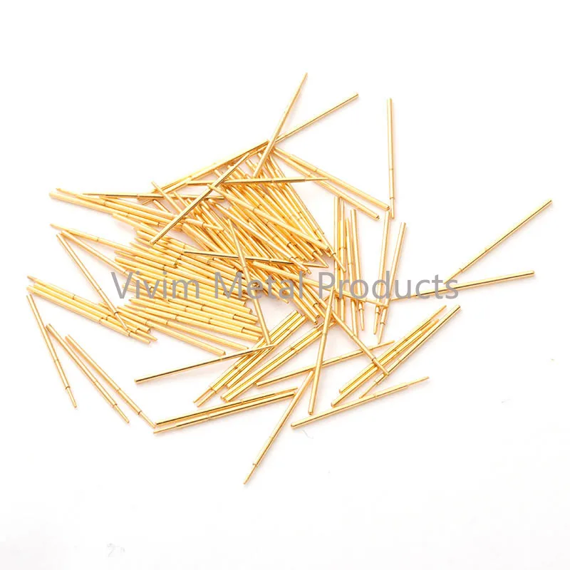 100/мешок PA058-F новый прочный металлический Тесты Pin Тесты иглы наконечник пружины сидений для обнаружения Безопасность зонд строчка на рукавах Длина 12 мм