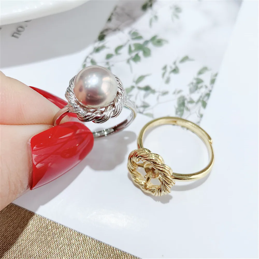 

Beautiful Band Jewelry Promise Ring Hollow Leaves & Pearl Rings Accessories 925 Silver Fashion Jewelry CZ Crystal Accessories