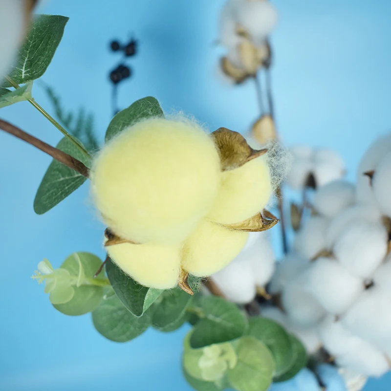 5 шт./упак. натуральная сухая хлопковая головка искусственный цветок сделай сам