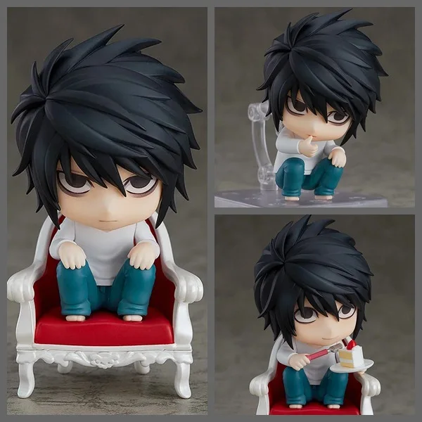 

Original DEATH NOTE L 1200# Lawliet 1160# Yagami Light Q version figma PVC Action Figure Anime Model Toys Figure Collections