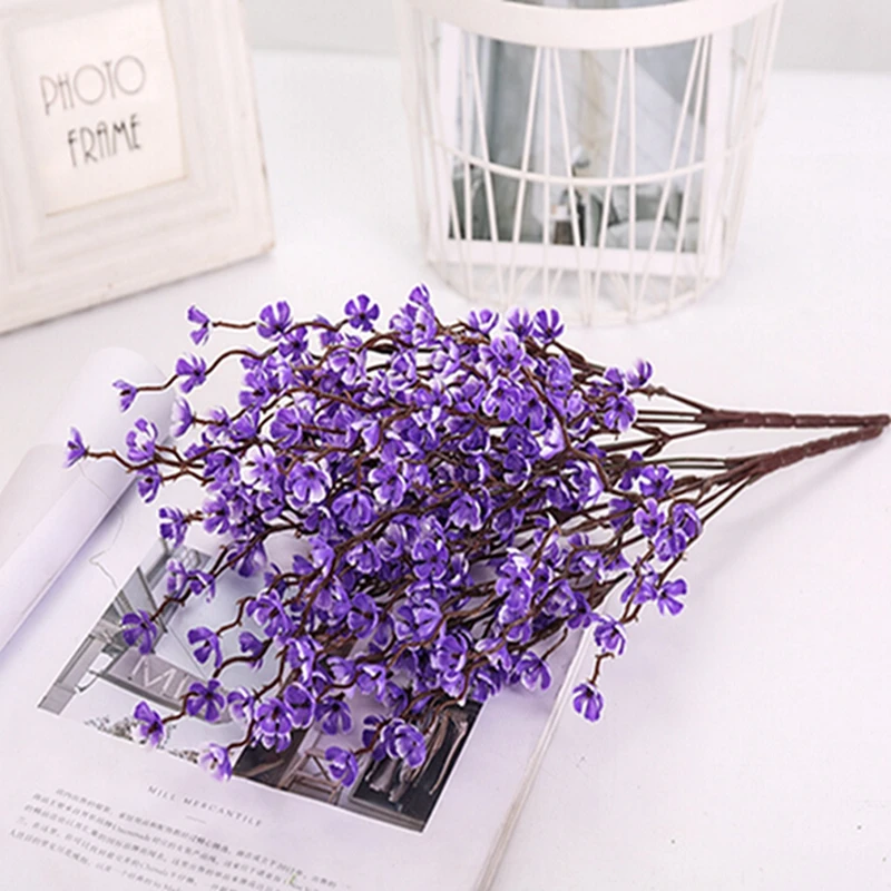 2 шт. искусственные вишневые весенние сливы персиковые ветки шелковые цветы