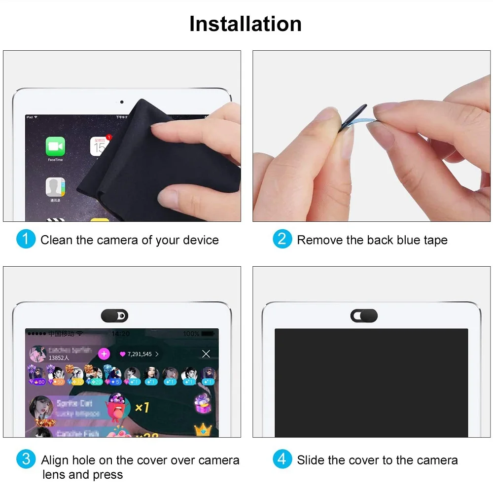Универсальный чехол Untoom для веб-камеры крышка затвора iPad Pro iPhone веб-экрана