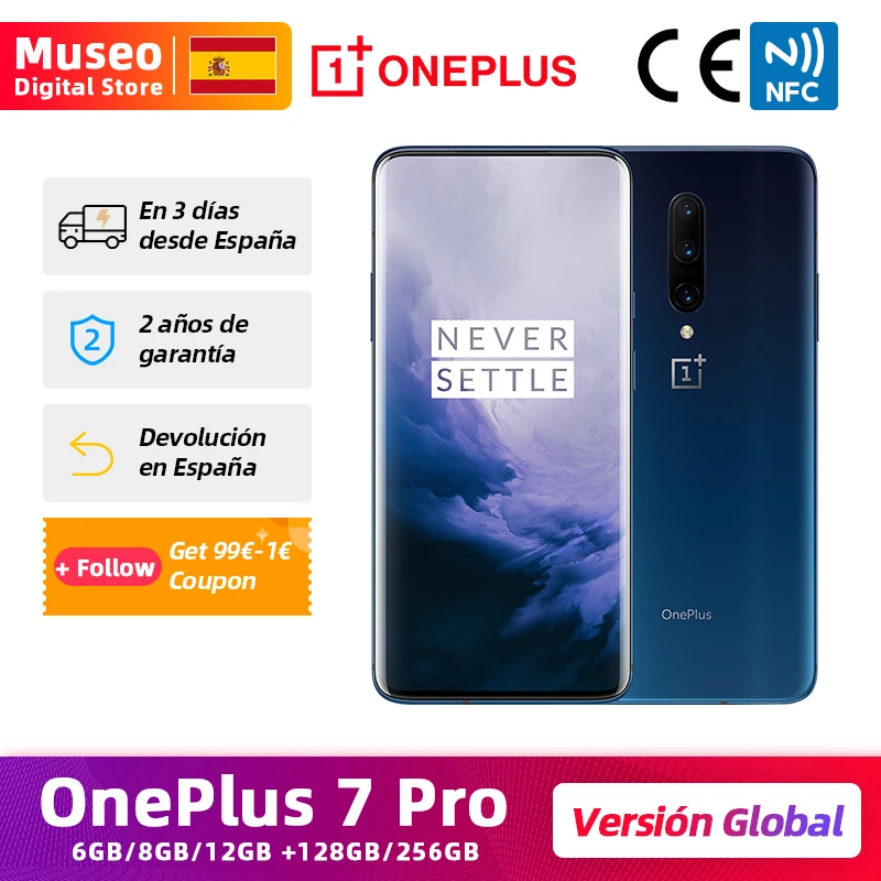 Глобальная версия OnePlus 7 Pro смартфон 48MP камеры Snapdragon 855 Octa Core 128 ГБ/256 ГБ 6 67 'ƈK +