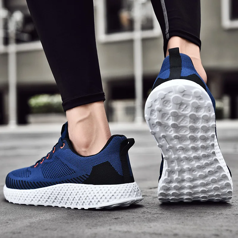 

Men Casual Shoes Sneakers Fashion Light Breathable Men's 2020 Solid White Knitting Zapatos Informales De Hombre