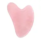 Массажер гуаша натуральный розовый для лица, инструмент для подтяжки кожи, тела, морщин, лифтинга лица